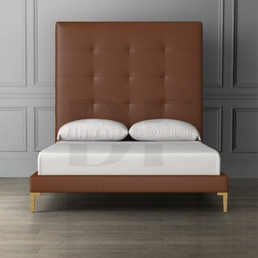 High Headboard Leather Bed