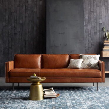 Brown PVC Leather Sofa
