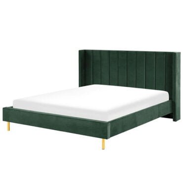 Green Velvet Double Bed