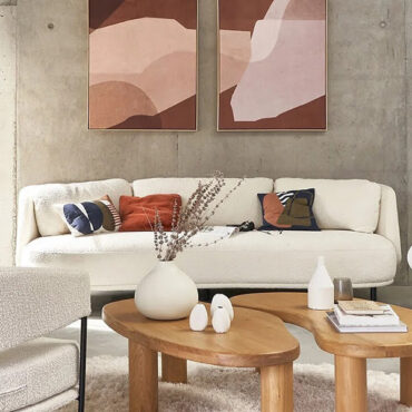Rounded Boucle Sofa