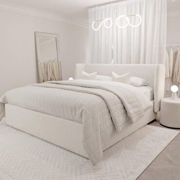 Best Custom Furniture UAE 22 Winged Boucle Bed