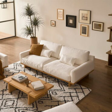 Plush Fabric Sofa