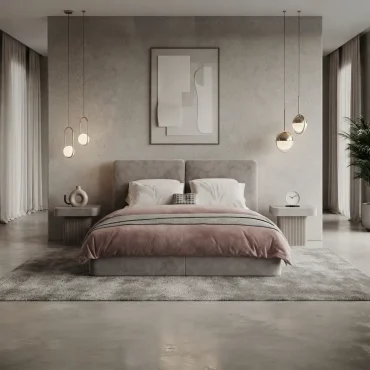 Aadria Dual-Panel Upholstered Bed