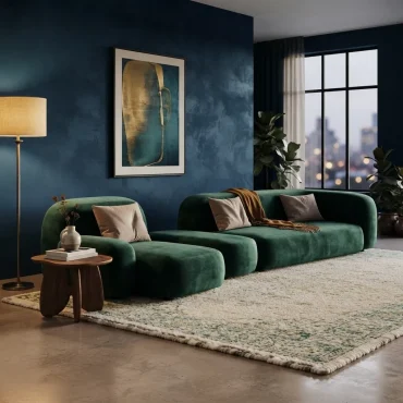 Aadro Deep-Seat Curved Sofa