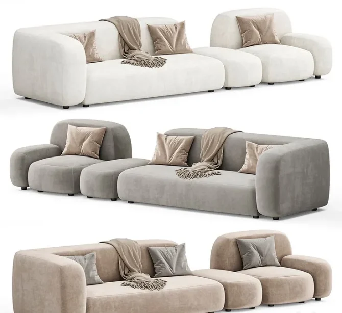 Aadro Deep-Seat Curved Sofa - Image 3