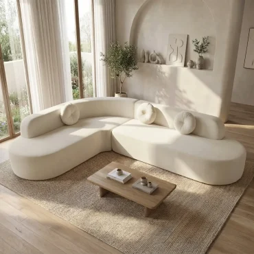 Best Custom Furniture UAE 32 Aafira Curved Low-Profile Sectional Sofa