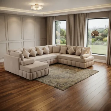 Best Custom Furniture UAE 32 Aariz Luxury Padded Sectional Sofa
