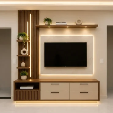 Best Custom Furniture UAE 33 Aabz Fluted Panel TV Entertainment Unit