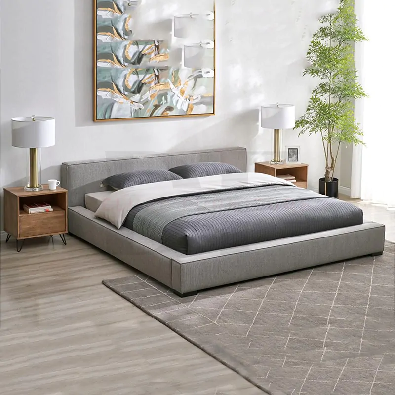 Simple Plain Headboard Low-Profile Bed 2 Simple Plain Headboard Low-Profile Bed - Image 2