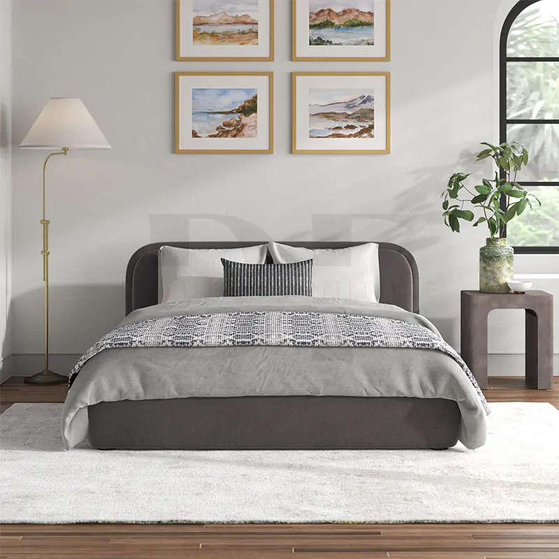 Upholstered Low Profile Platform Bed 4 Upholstered Low Profile Platform Bed - Image 4