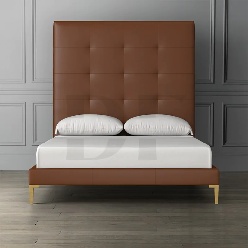 High Headboard Leather Bed 1 High Headboard Leather Bed