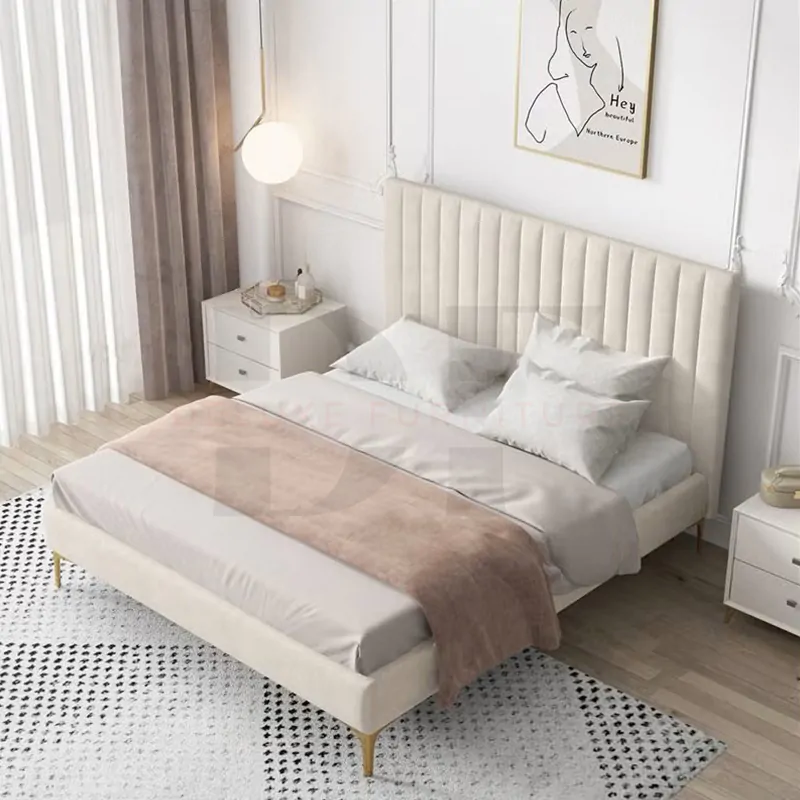 Lined Headboard Bed Frame - Image 2