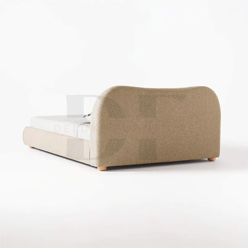 Curved Headboard Boucle Bed 8 Curved Headboard Boucle Bed - Image 8