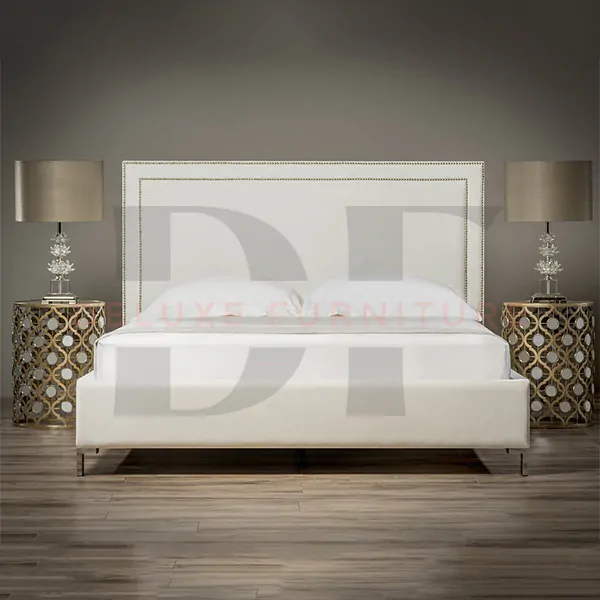 Studded Upholstered Bed - Olivia