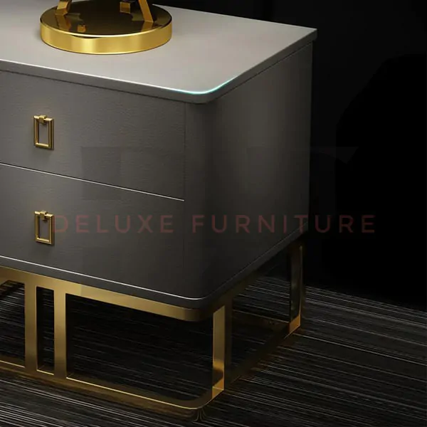 Luxury Upholstered Side Table - Image 2
