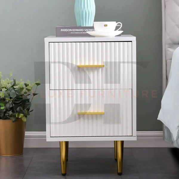 White Rectangle Nightstand