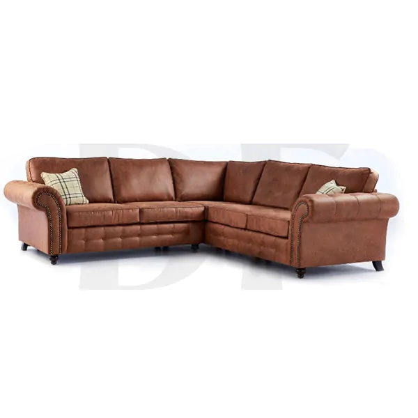 Tan Leather Corner Sofa