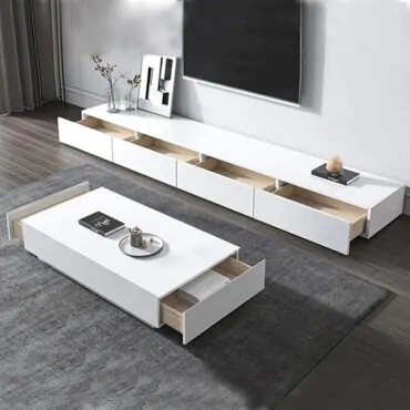 LED Console With Coffee Table