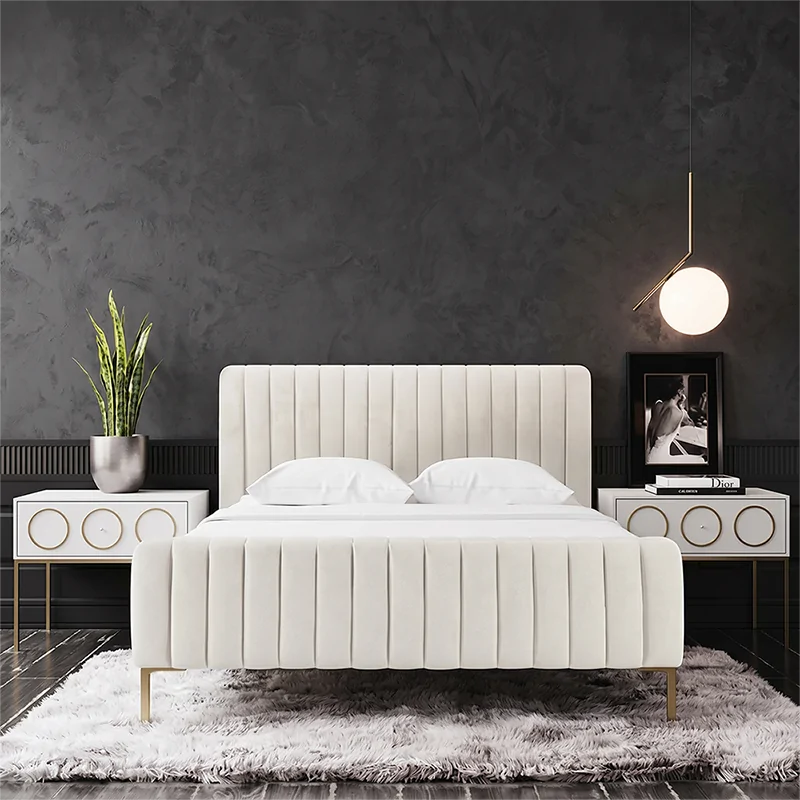 ANALIA Velvet Bed Cream 1 ANALIA Velvet Bed Cream