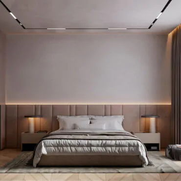 LED Light Wall Panel Bed
