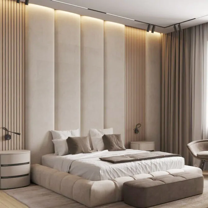 Stripped Wall Panel Bed