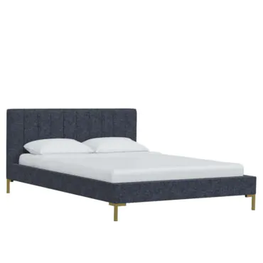 Channel Tufted Headboard Bed 1