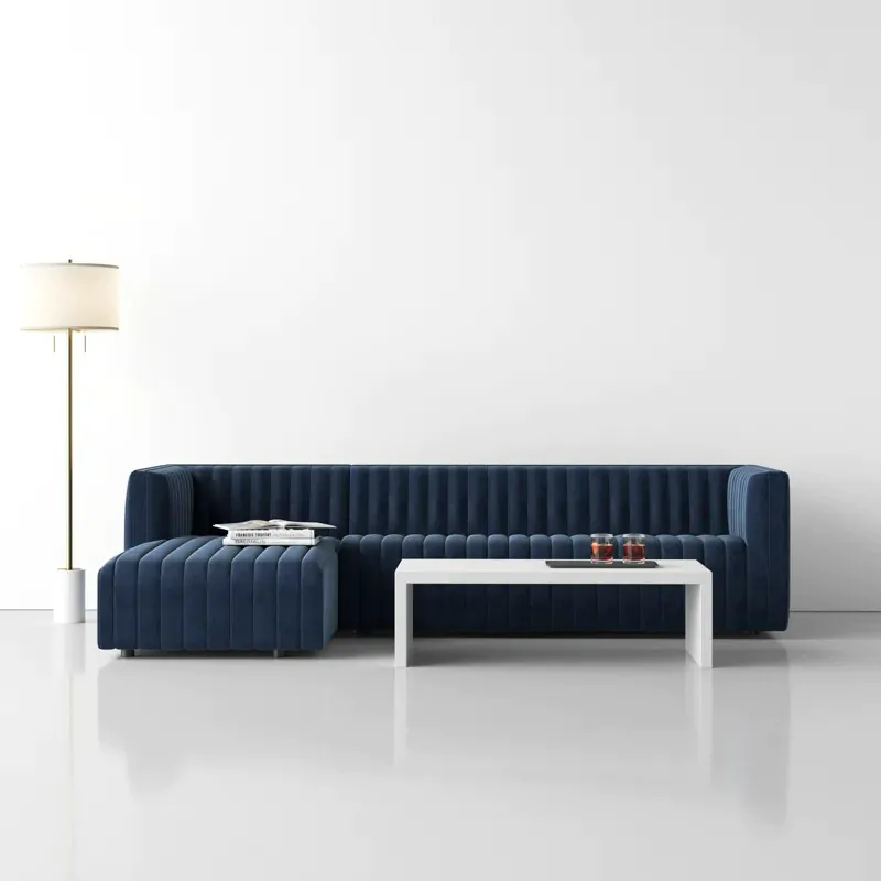 Channel Tufting Sectional Sofa 1 Channel Tufting Sectional Sofa