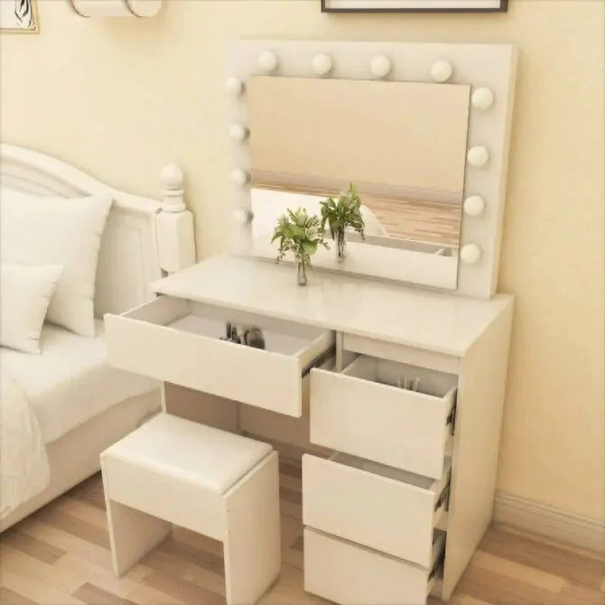 Mobley Dressing Table with Mirror 1