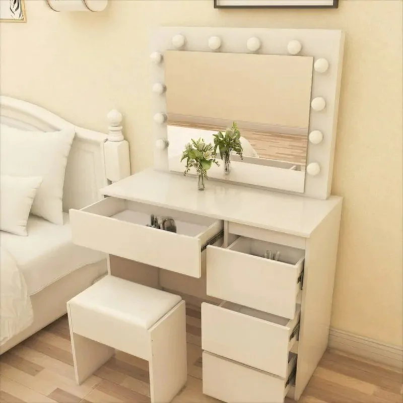 Modern Dressing Table With Mirror 2 Modern Dressing Table With Mirror - Image 2