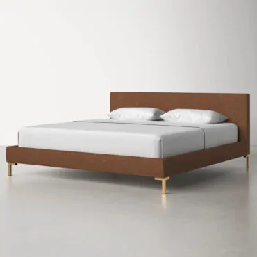 Sleek Leather Bed 1