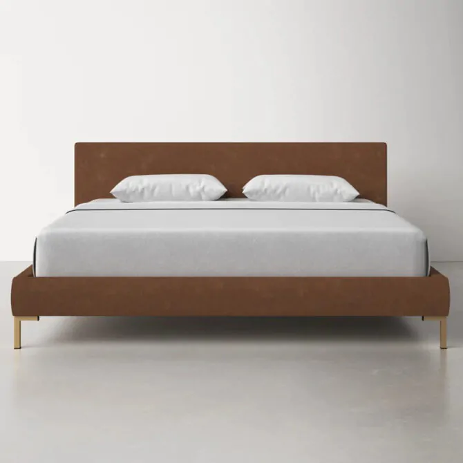 Sleek Leather Bed 2