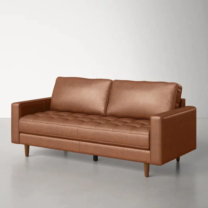 Square Leather Couch 2