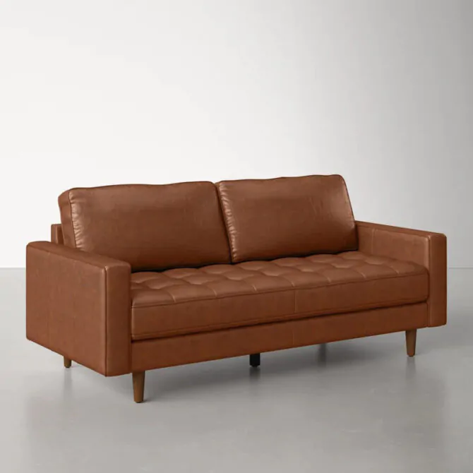 Square Leather Couch 3