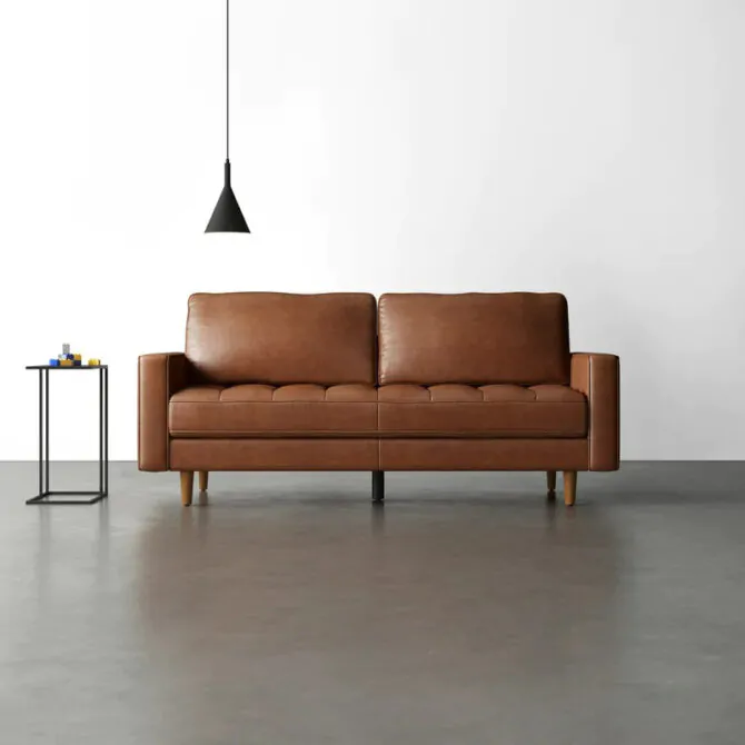 Square Leather Couch 4