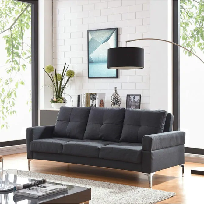 Plush 3 Seater Sofa - Image 2