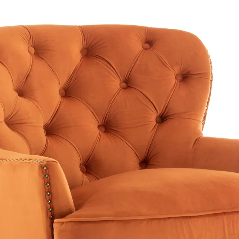 Velvet Upholstered Chair 4 Velvet Upholstered Chair - Image 4