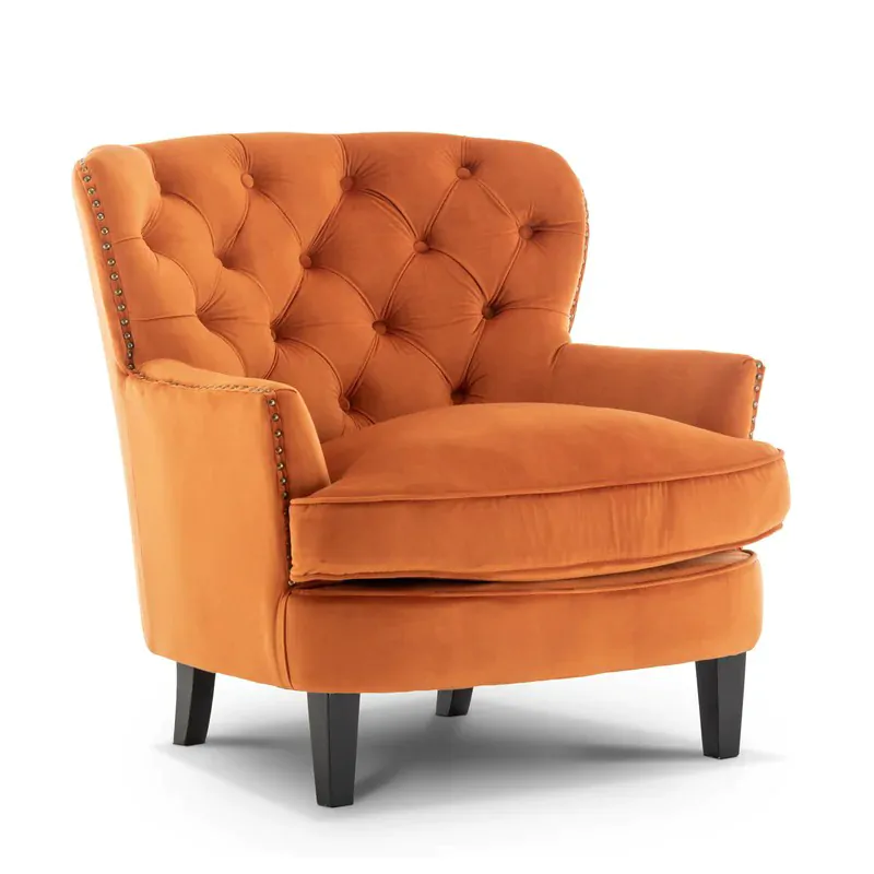 Velvet Upholstered Chair 2 Velvet Upholstered Chair - Image 2