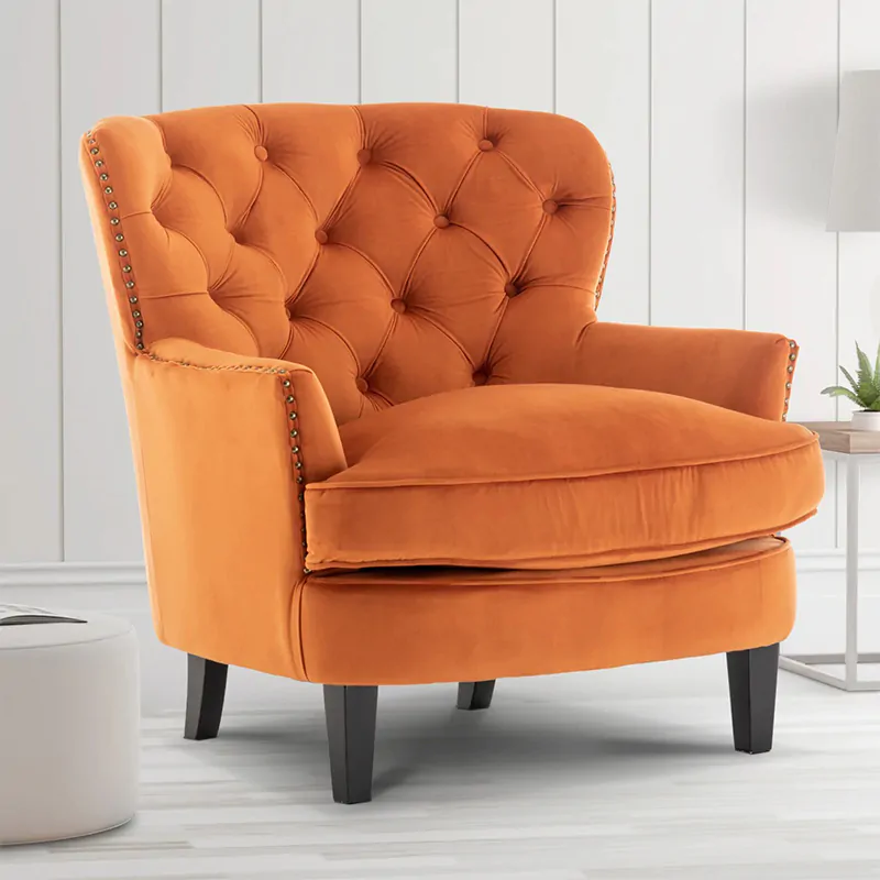 Velvet Upholstered Chair 1 Velvet Upholstered Chair