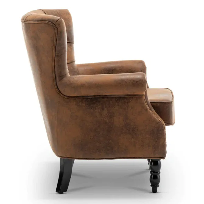 winged upholstered armchair 2