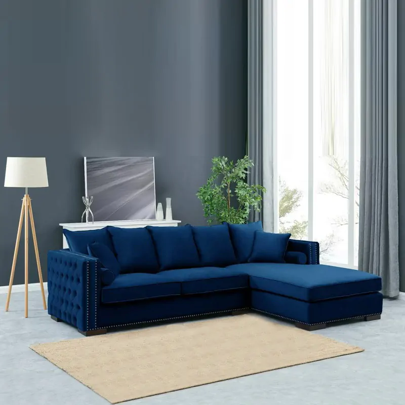 Button Tufted Sectional Sofa