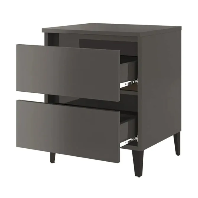 Elegant Glossy Nightstand - Image 3