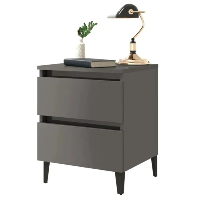 Elegant Glossy Nightstand - Image 2