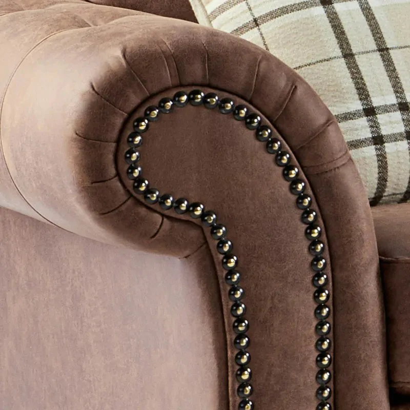 Faux Leather Corner Sofa - Image 2