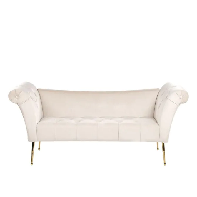 Rolled tufted chaise Lounge