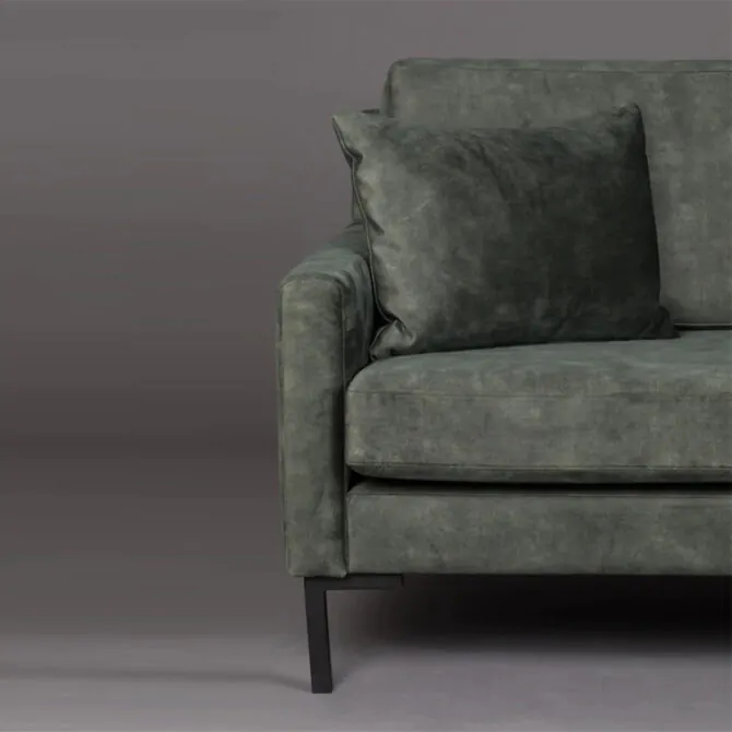 Straight Velvet Sofa - Image 3