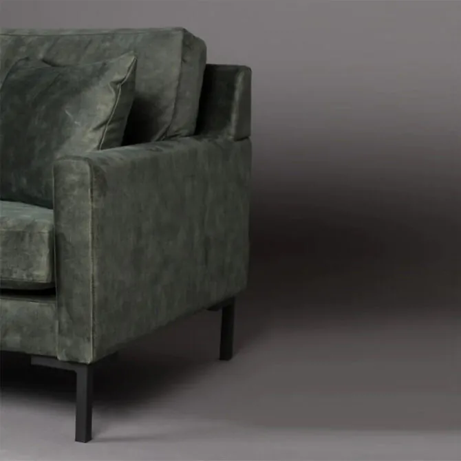 Straight Velvet Sofa - Image 2