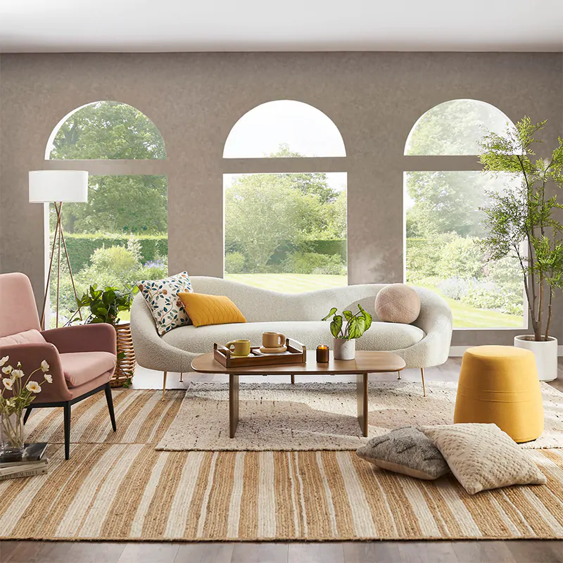 Boucle Curve Sofa 3 Boucle Curve Sofa - Image 3