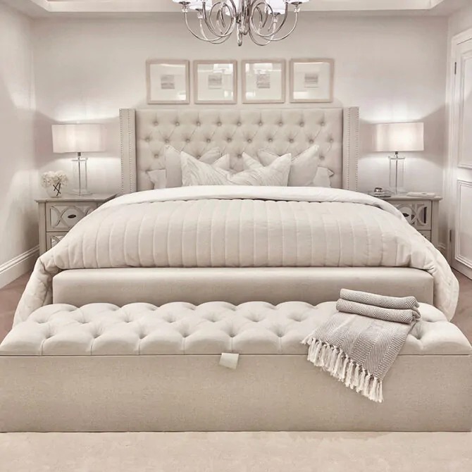 button tufted bed 1