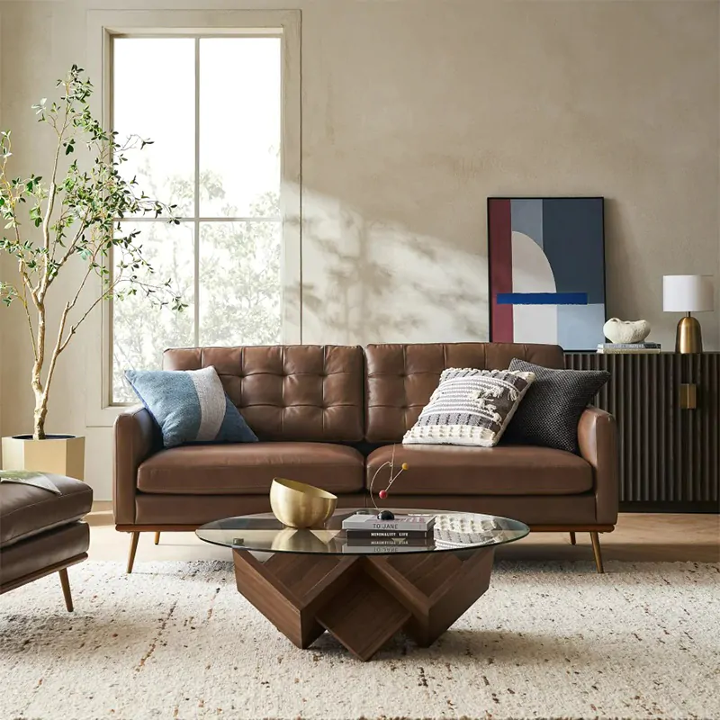 Classic Leather Couch 2 Classic Leather Couch - Image 2