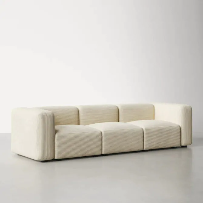 corduroy modular sofa